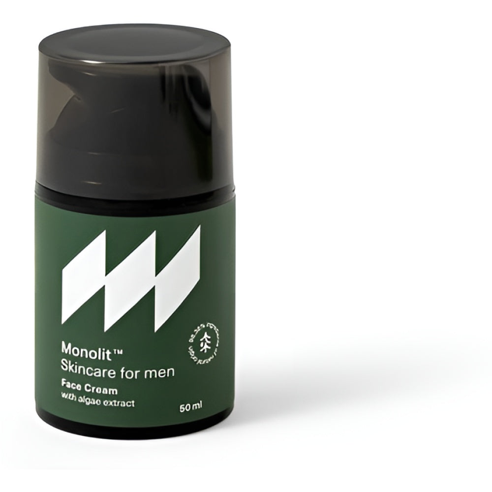 Monolit Gesichtscreme mit Algae Extract für Herren nährend Avocado Öl Anti-aging Spirulina feuchtigkeitsspendend Coconut Öl 50 ml Gesichtspflege