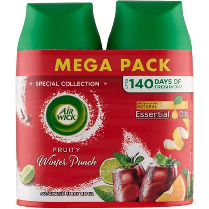Air Wick Freshmatic Spray Refill 250 ml Fruity Winter Punch - Pack of 2 Refillable Fragrances Refills