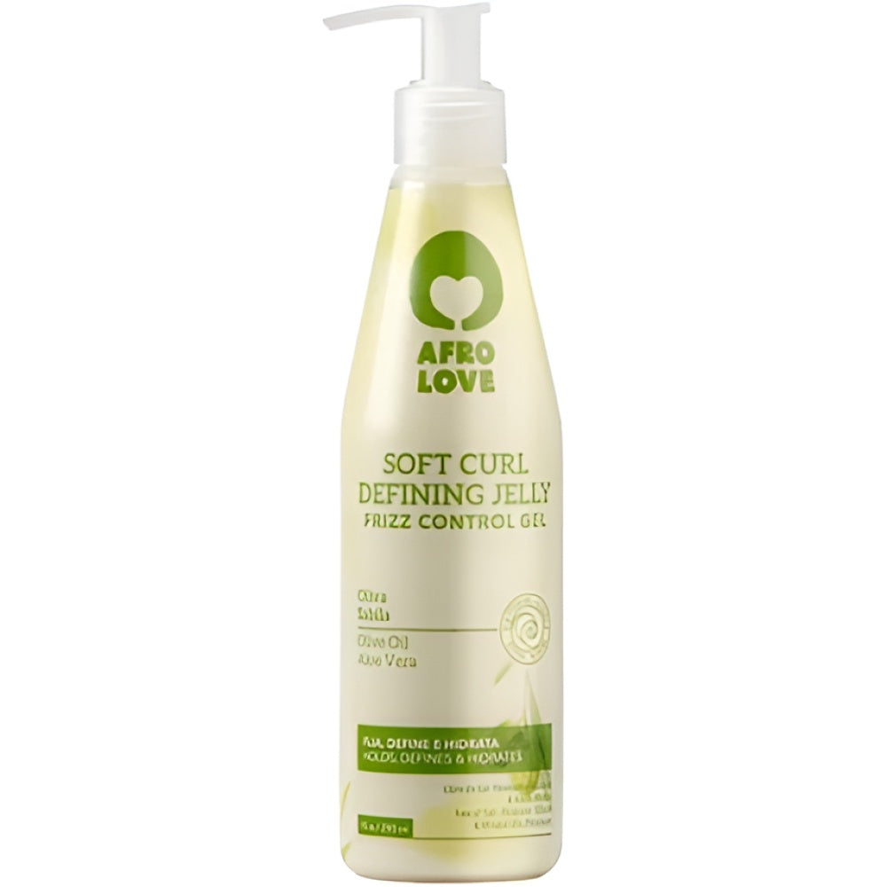 Afro Love Soft Curl Defining Jelly Frizz Control Gel mit Olive Öl and Aloe Vera 290 ml Haarpflege