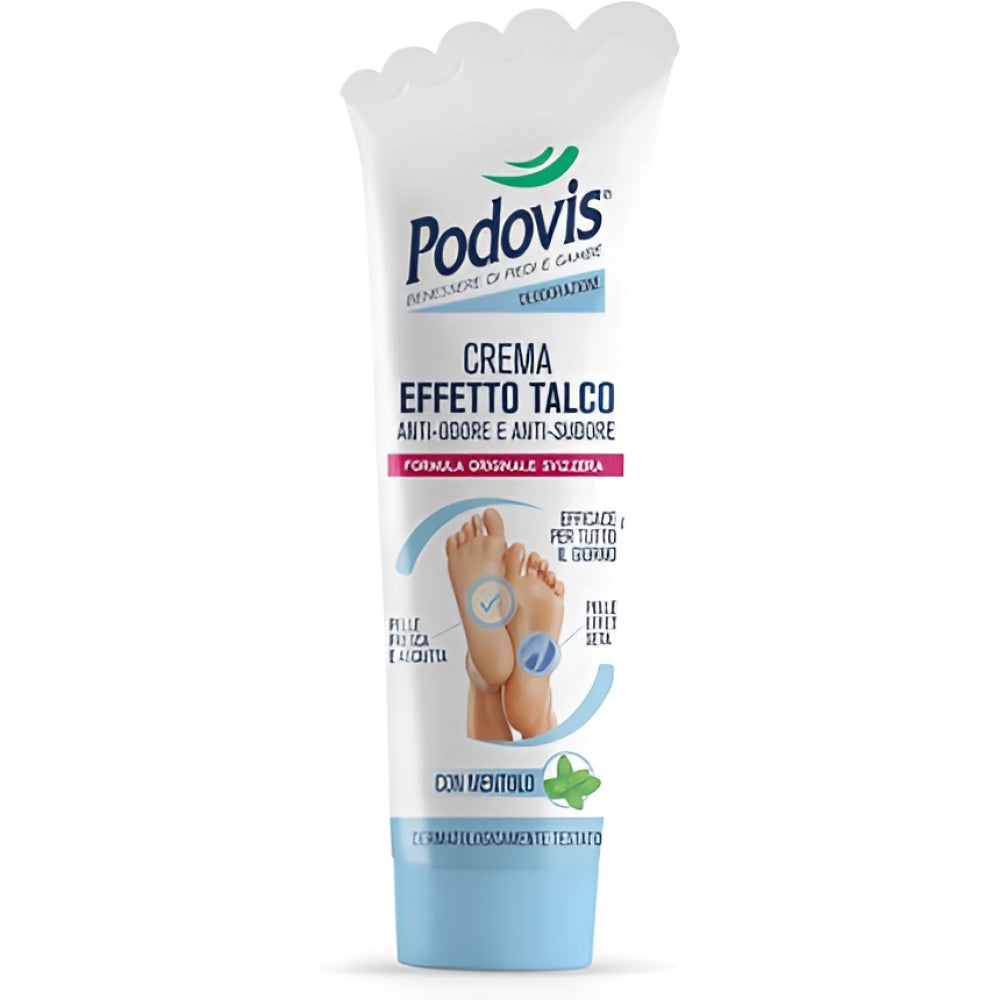 Podovis Talcum Effect Creme Anti Odour Foot Creme 100 ml Fußcreme Körperpflege