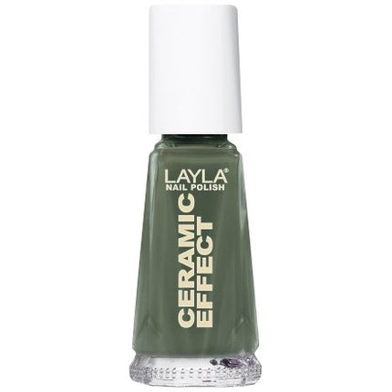 Layla Cosmetics 1243R23-035 Ceramic Effect Nagellack Khaki Green 10 ml Nagelpflege