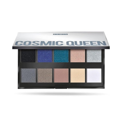 Pupa Milano Make Up Stories Lidschatten Palette 004 Cosmic Queen 10-Shade Shadow Collection 0.63 Oz Drama Queen Lidschatten Make-up