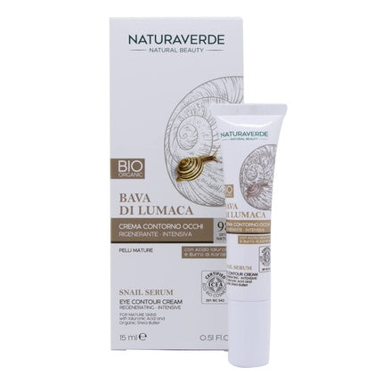 Naturaverde Intensive Regenerating Augencreme mit Snail Slime, Hyaluronic Acid, and Organic Shea Butter 15 ml Gesichtspflege