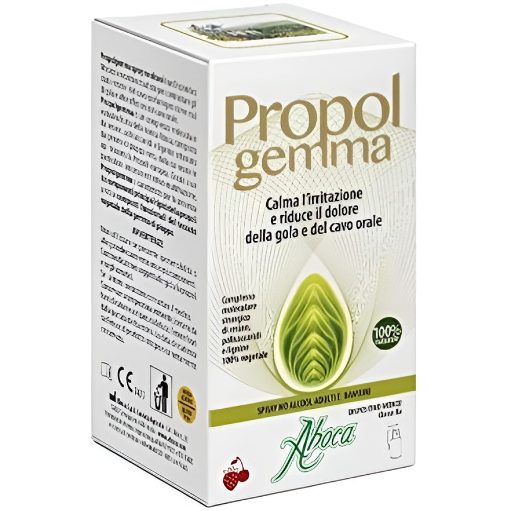 Aboca Propolgemma Spray No Alcohol für Erwachsene und Kinder 30 ml Protects the Mucous Membrane, Soothes Irritation and Reduces Throat and Oral Pain Foot Spray Körperpflege