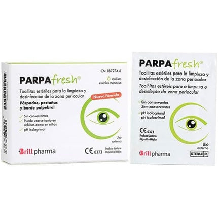 Brill Parpafresh Eyelid reinigend Wipes - Pack of 6 Eye Masks Eye Pads