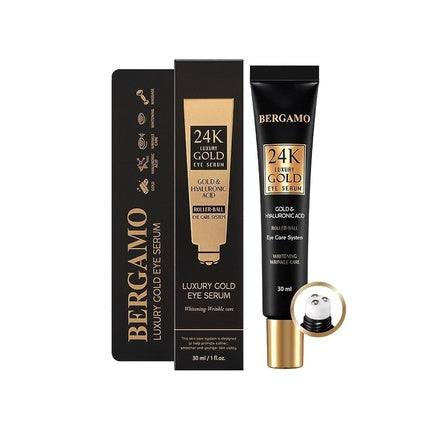 Bergamo Luxury 24k Gold & Octo Hyaluronic Acid Augencreme 1.01fl Oz 30 ml Gesichtspflege