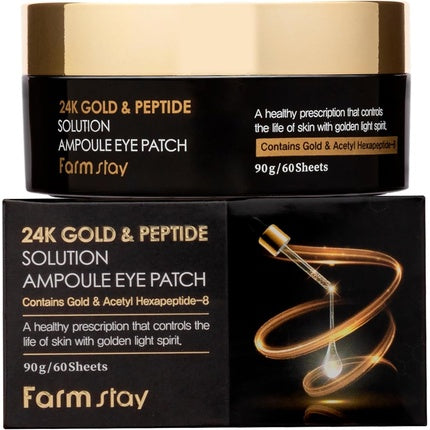 24k Gold and Peptide Perfect Ampoule Eye Patch von Farmstay für Damen - 60 Pieces Eye Masks Eye Pads