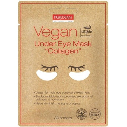 Purederm Vegan Collagen Under Eye Maske 30 Pieces Eye Masks Eye Pads