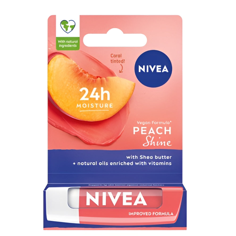 Nivea Caring Lippenpflege Peach Shine 5.5 ml Make-up